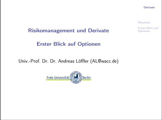 Thumbnail für Erster Blick auf Optionen