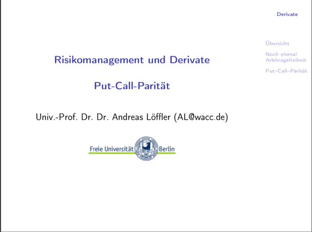 Thumbnail für Put-Call-Parität