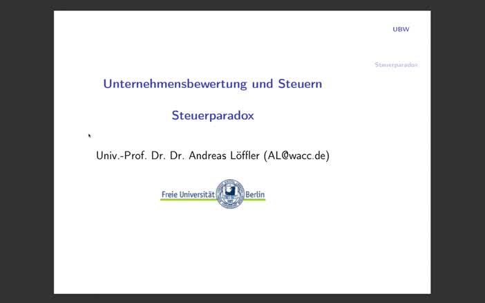 Thumbnail for UBW11: Steuerparadox