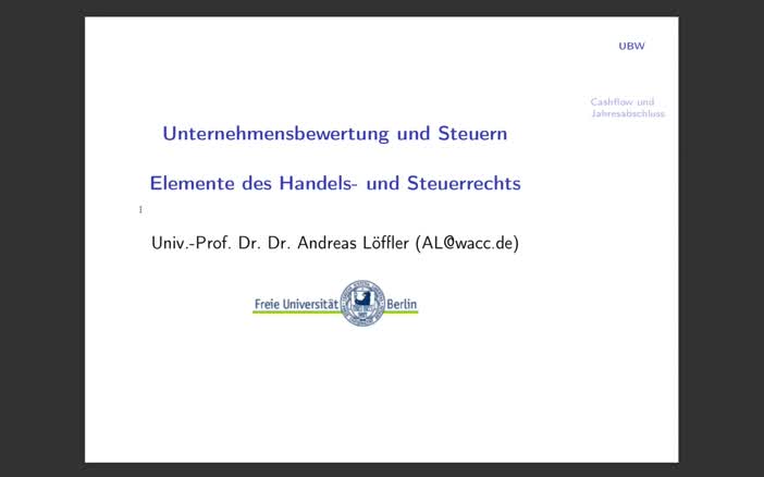 Thumbnail for UBW01: Jahresabschluss und Cashflows