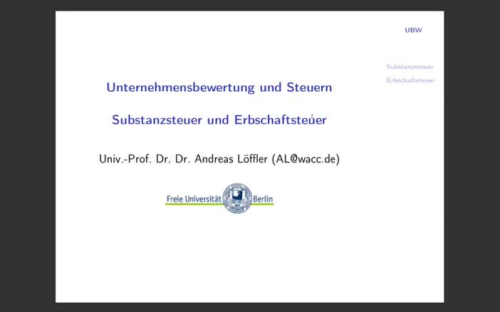 Thumbnail for UBW15: Substanzsteuer und Erbschaftsteuer