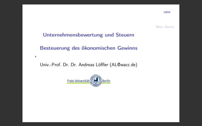 Thumbnail for UBW12: Besteuerung des ökonomischen Gewinns