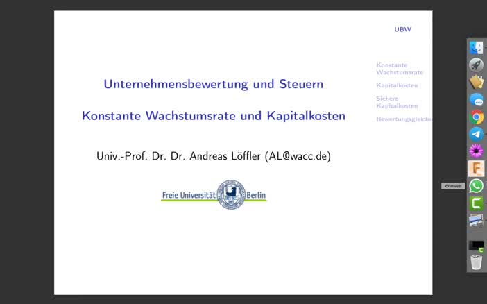 Thumbnail for UBW18: Konstante Wachstumsraten und Kapitalkosten
