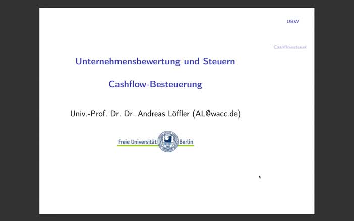Thumbnail for UBW13: Cashflow-Besteuerung